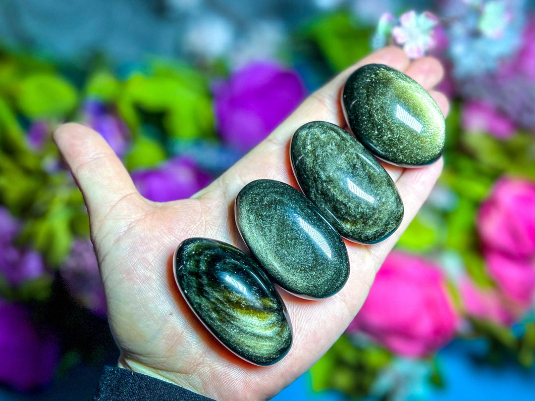 Gold Obsidian Palmstone, Wholesale Ethically Sourced Crystal