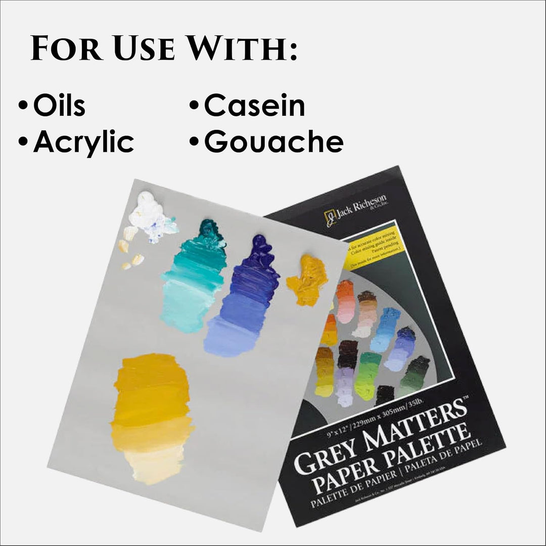 Jack Richeson Grey Matters Disposable Paper Palette 6” x 9”