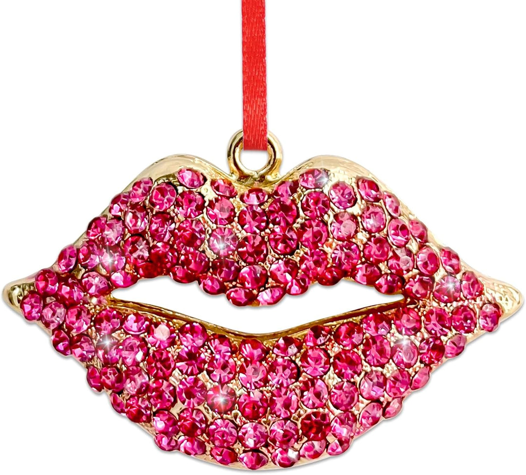 Pink Lips Ornament
