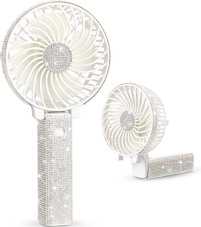 Rhinestone Hand Fan