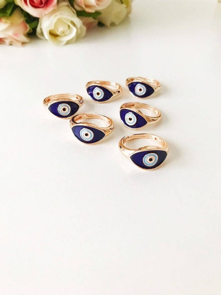Oval Evil Eye Ring