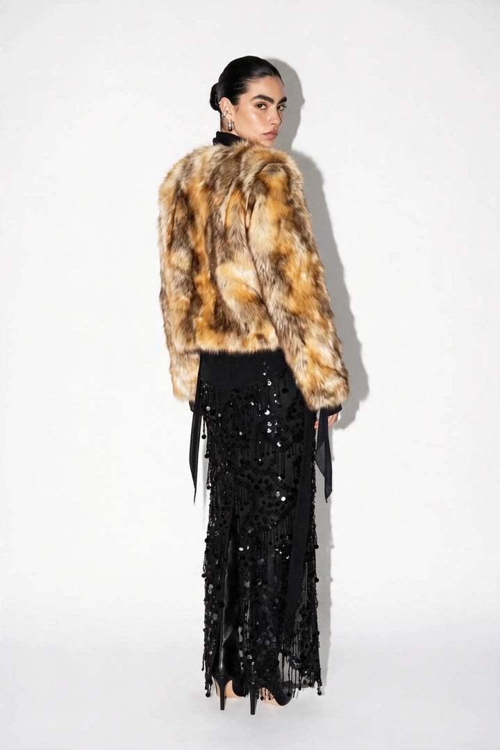 Plush Faux Fur Statement Jacket