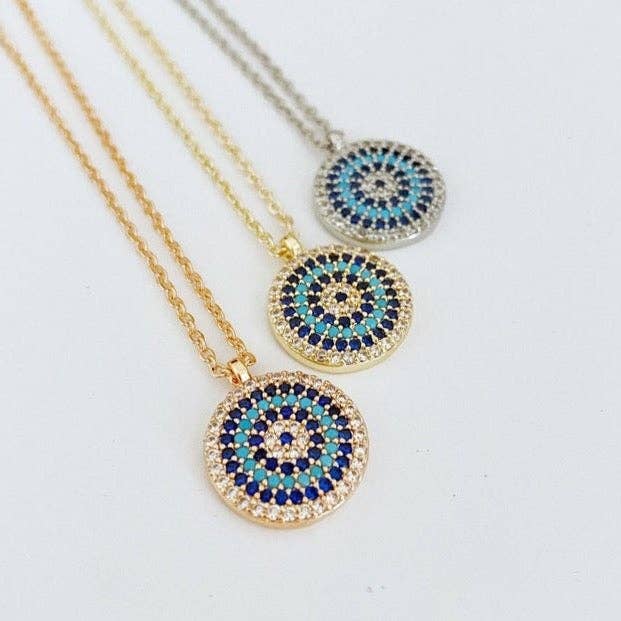 Zircon Evil Eye Necklace Jewelry