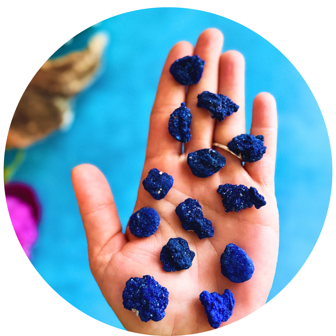 Gemmy Azurite Raw Clusters
