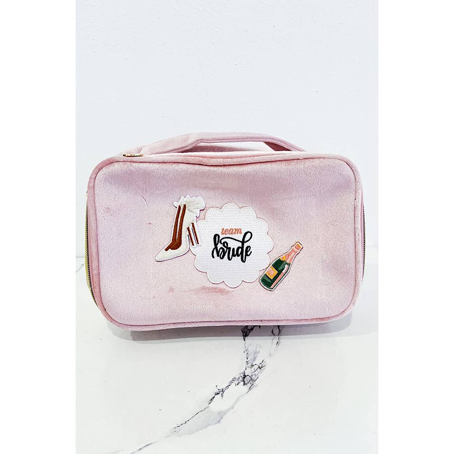 Team Bride Velvet Make Up Bag