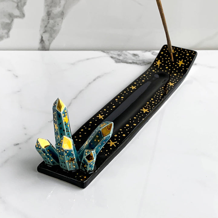 Galaxy Crystal Ceramic Incense Holder Modern Mud