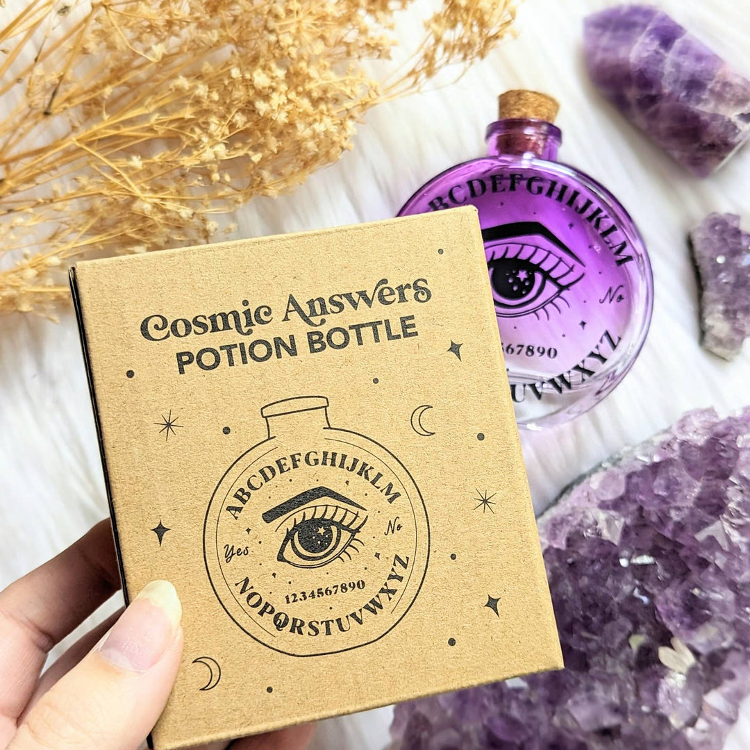 Cosmic Answers Potion Bottle, Witchy Elixir, Potion Vessel