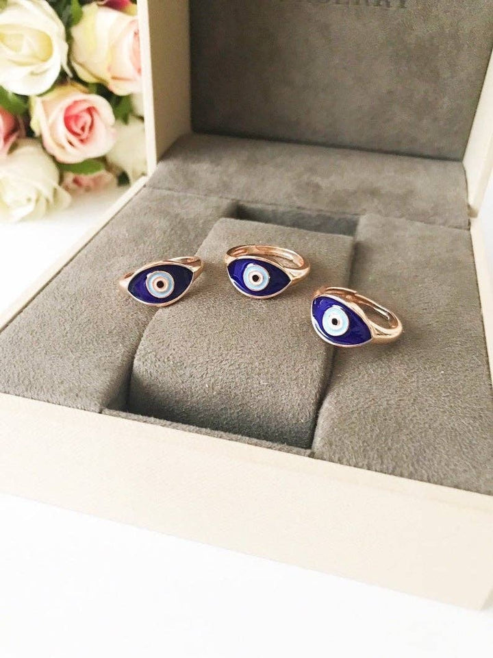 Oval Evil Eye Ring