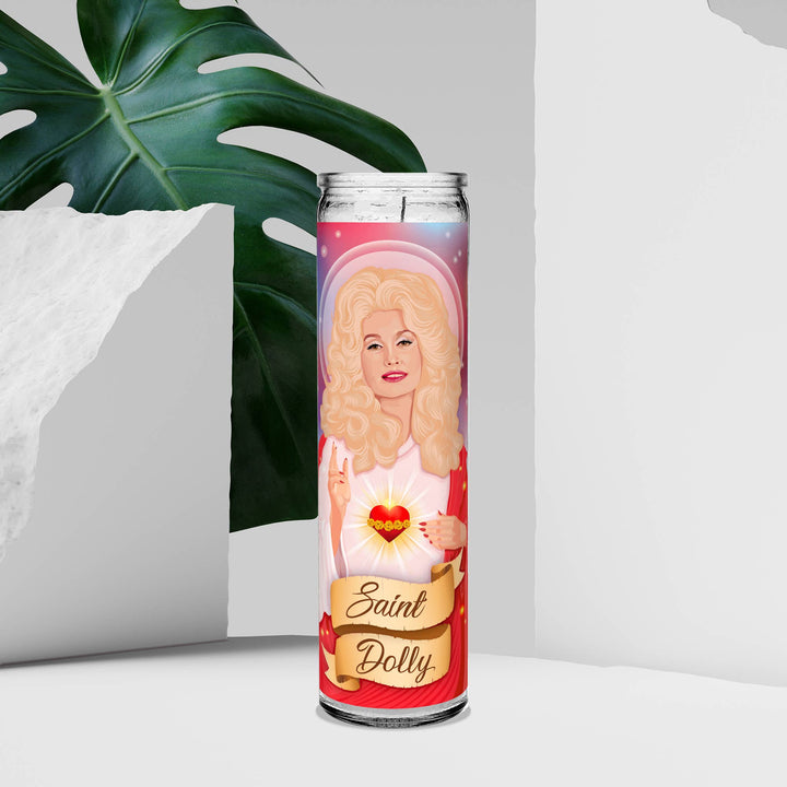Saint Dolly Parton Celebrity Prayer Parody Candle