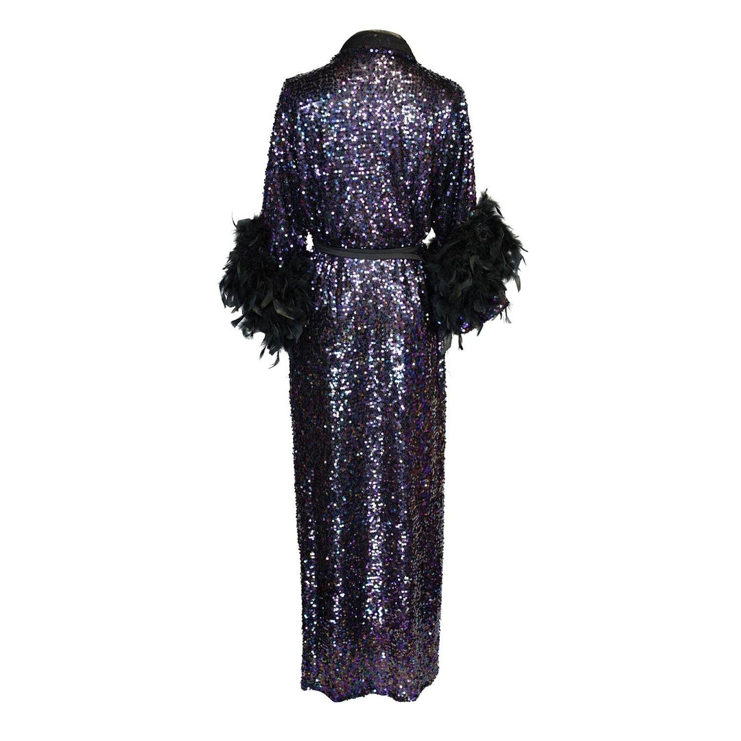 Marlene Wrap Dress in Black Amethyst