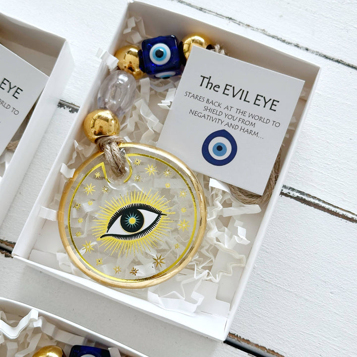 Gold Evil Eye Wall Hanging, Christmas Ornament, Corporate