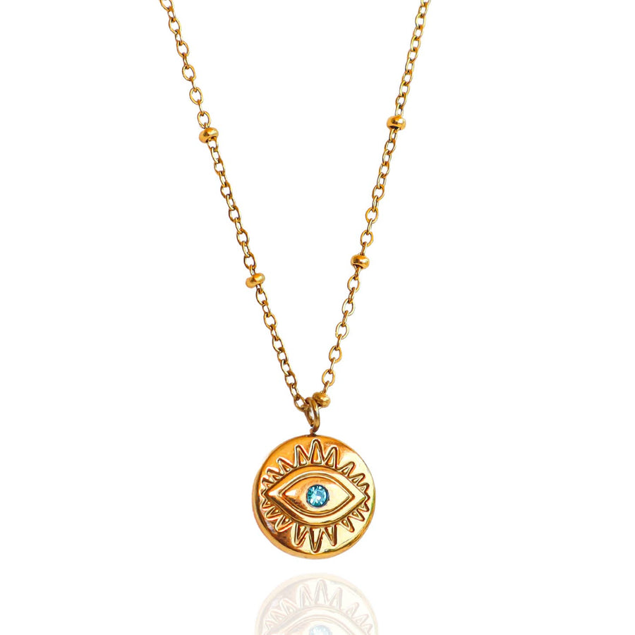 Evil Eye Protection Necklace close up
