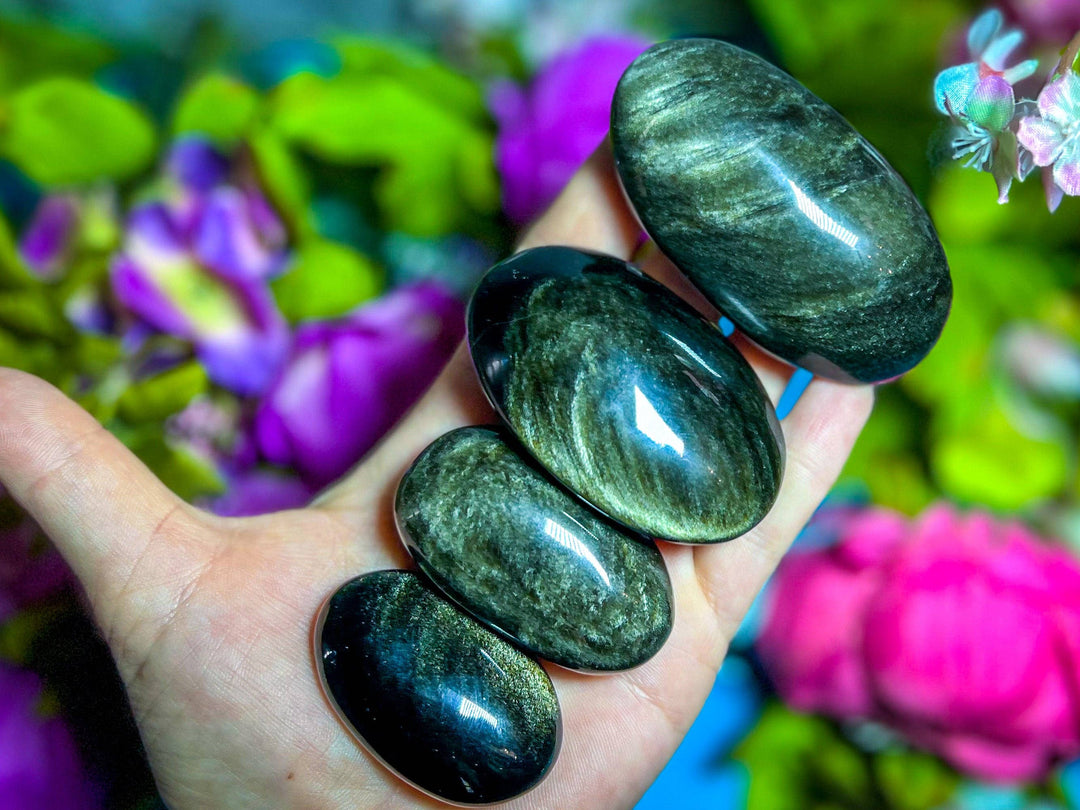 Gold Obsidian Palmstone, Wholesale Ethically Sourced Crystal
