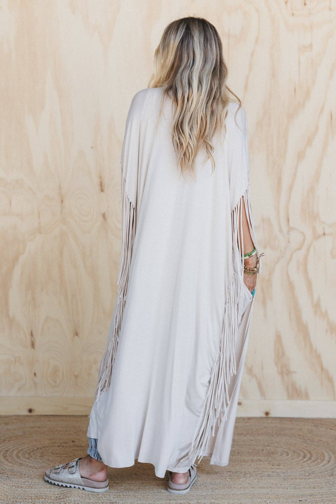 Western Showstopper Duster Kimono - Oat