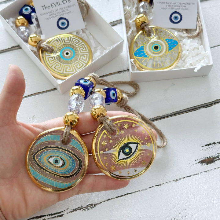 Gold Evil Eye Wall Hanging, Christmas Ornament, Corporate