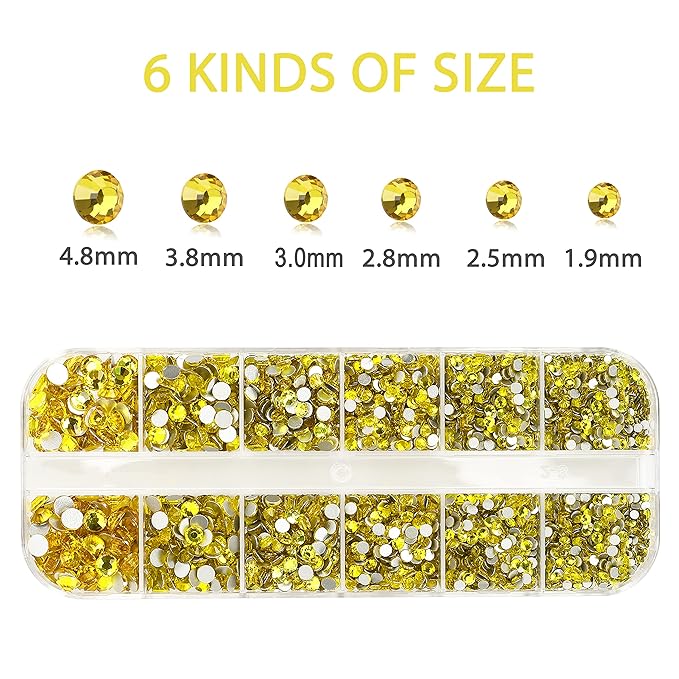 Lemon Yellow Rhinestones