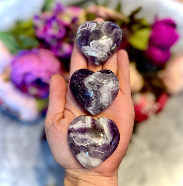 Dream Chevron Amethyst Hearts