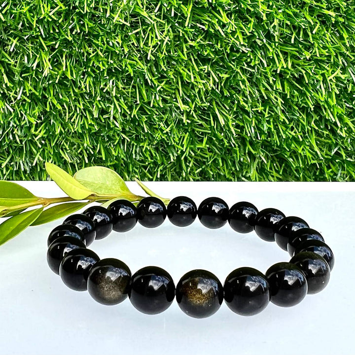 GoldSheen Obsidian Stretch Bracelet