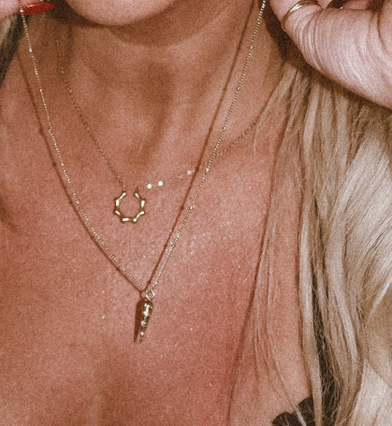 Cornicello horn 14K Steel -evil eye-Charm Necklace 