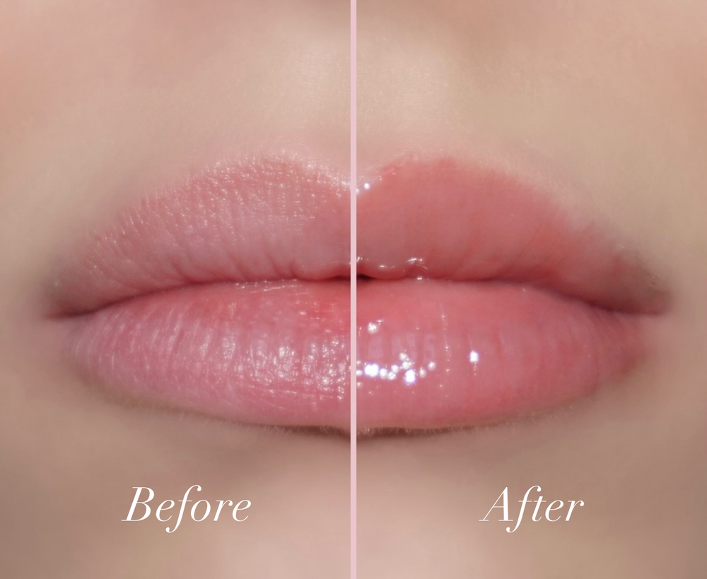 AuNaturel Jello Gloss Balm before and after