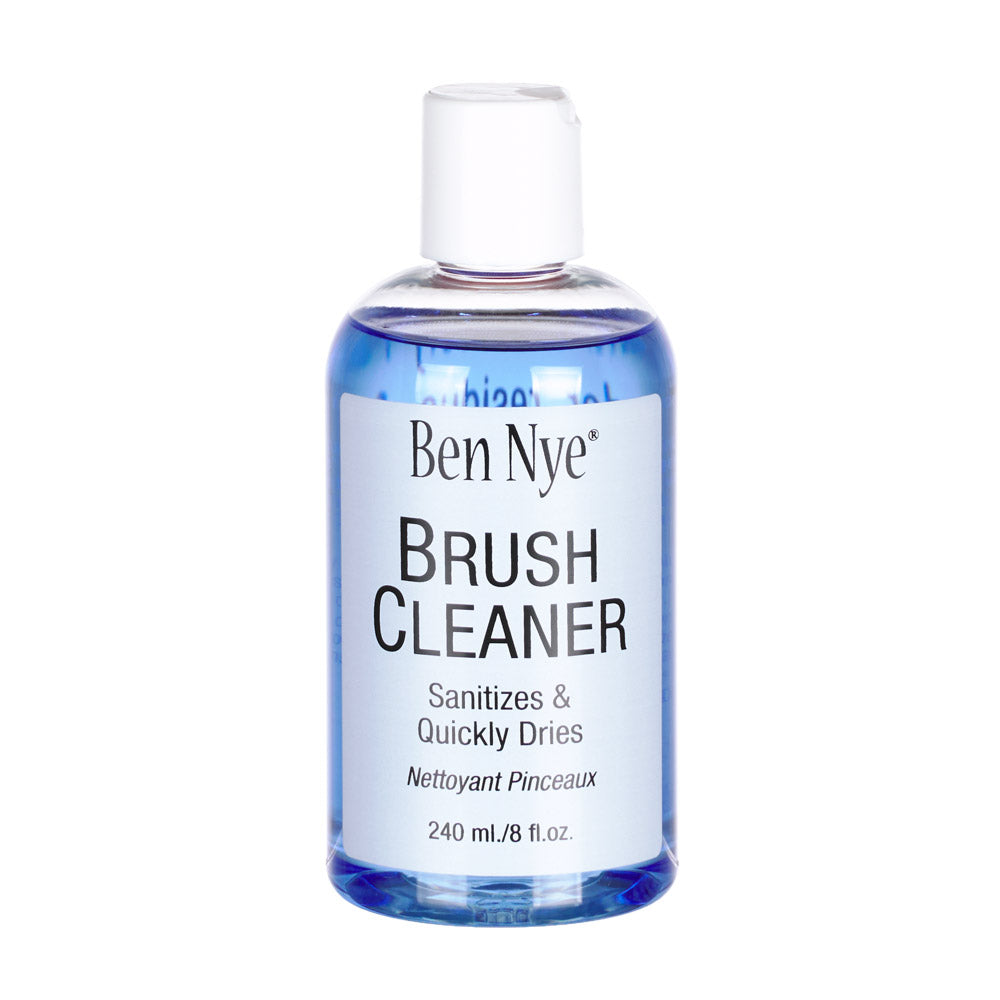 Bottle of Ben Nye Brush Cleaner on a white background