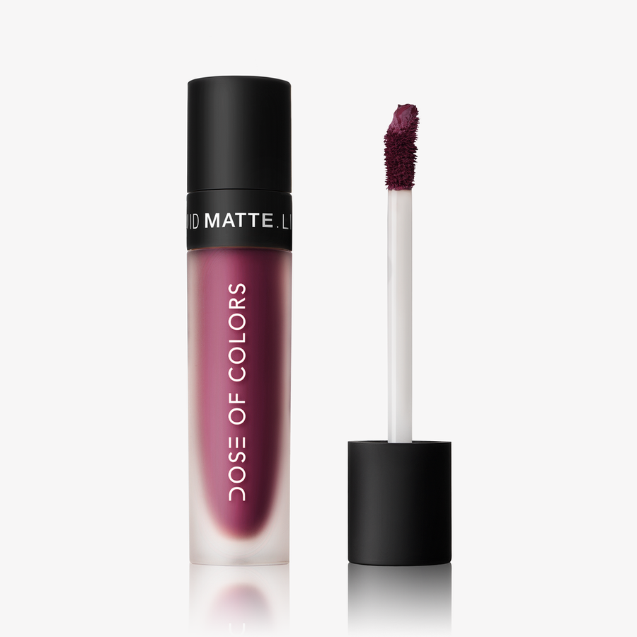 This is the Dose of Color Liquid Matte Lip, Shade: Berry Me.