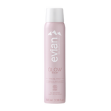 Evian facial mist bottle on a white background