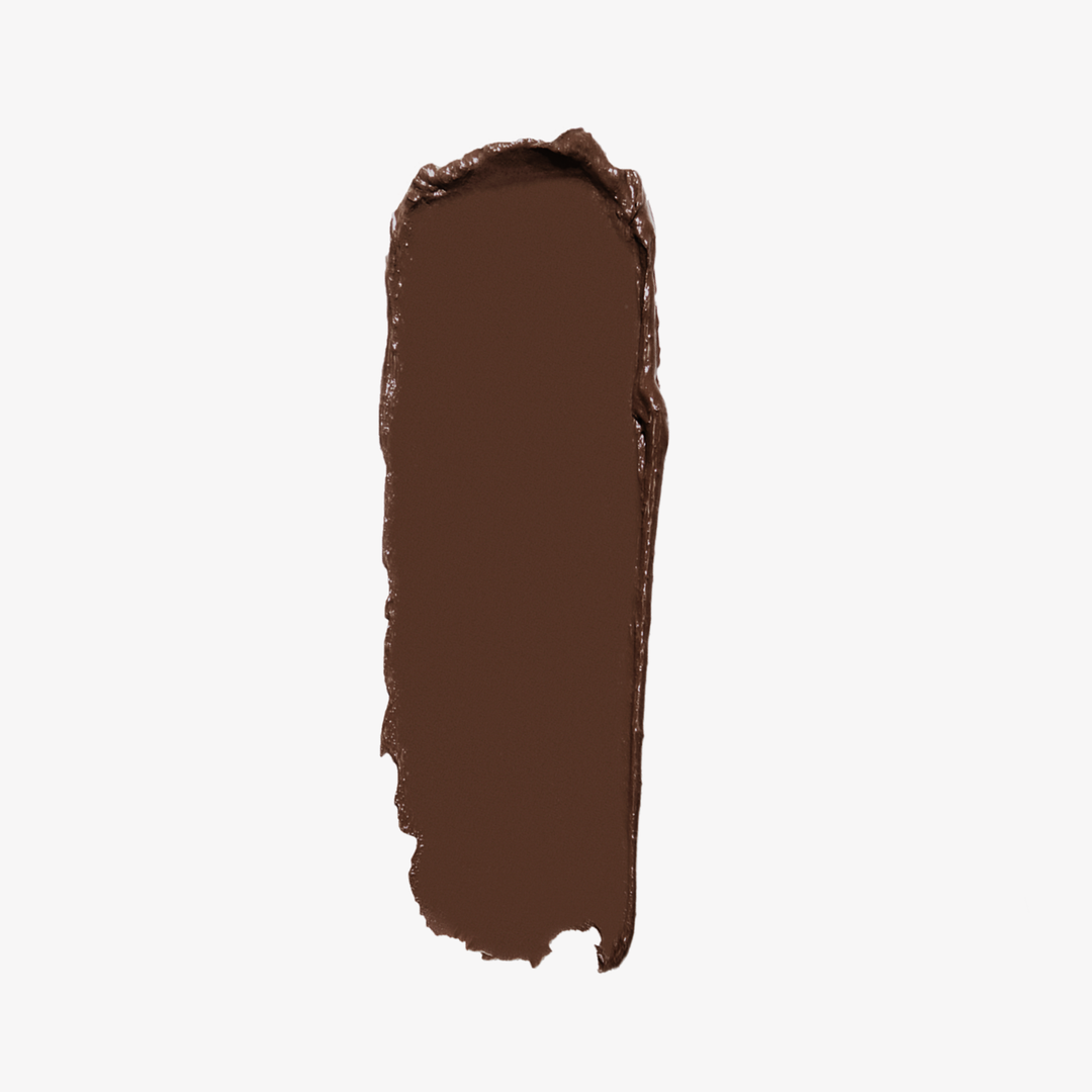 This is a swatch of the Dose of Color Liquid Matte Lip, Shade: Chocolate Wasted.