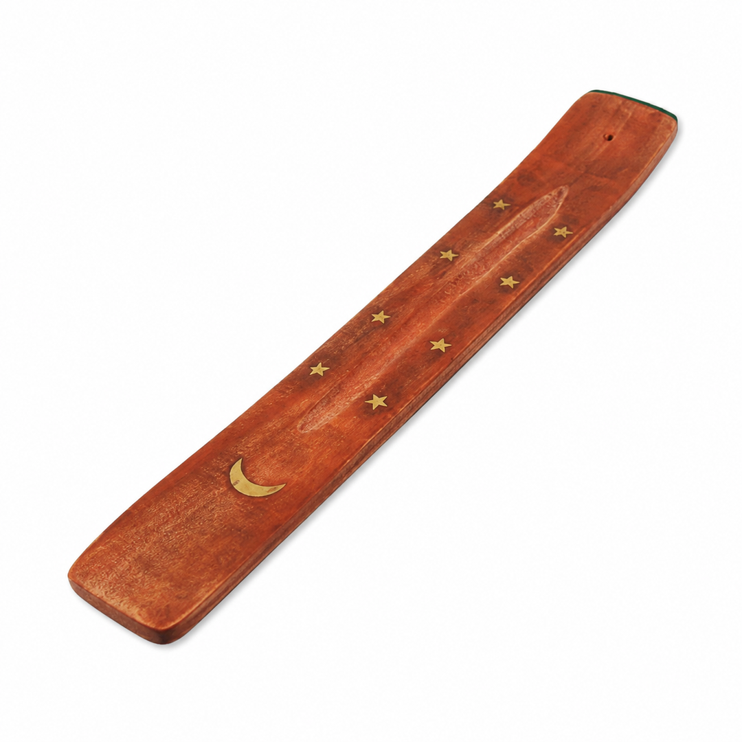 Incense Wooden Ash Catchers With Moons & Stars