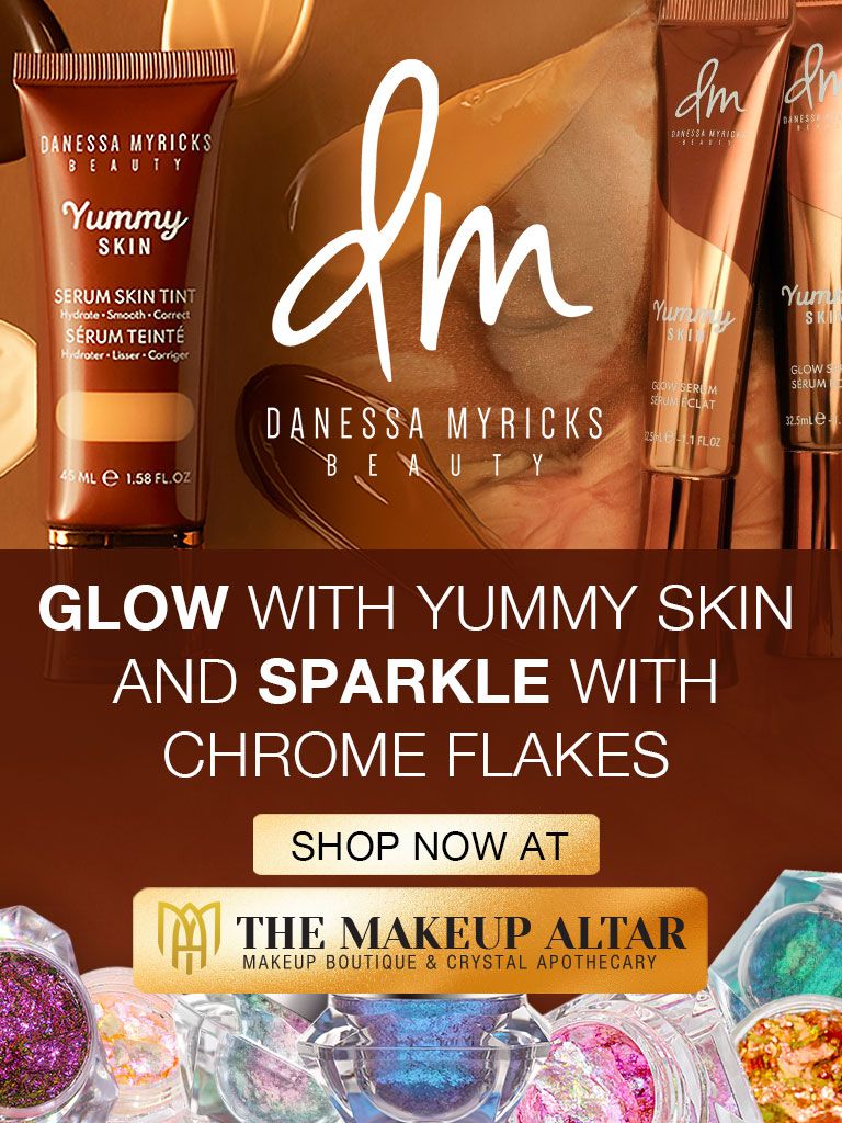 Glow and Yummy Skin and Sparkle with chrome flakes Danessa Myrics 