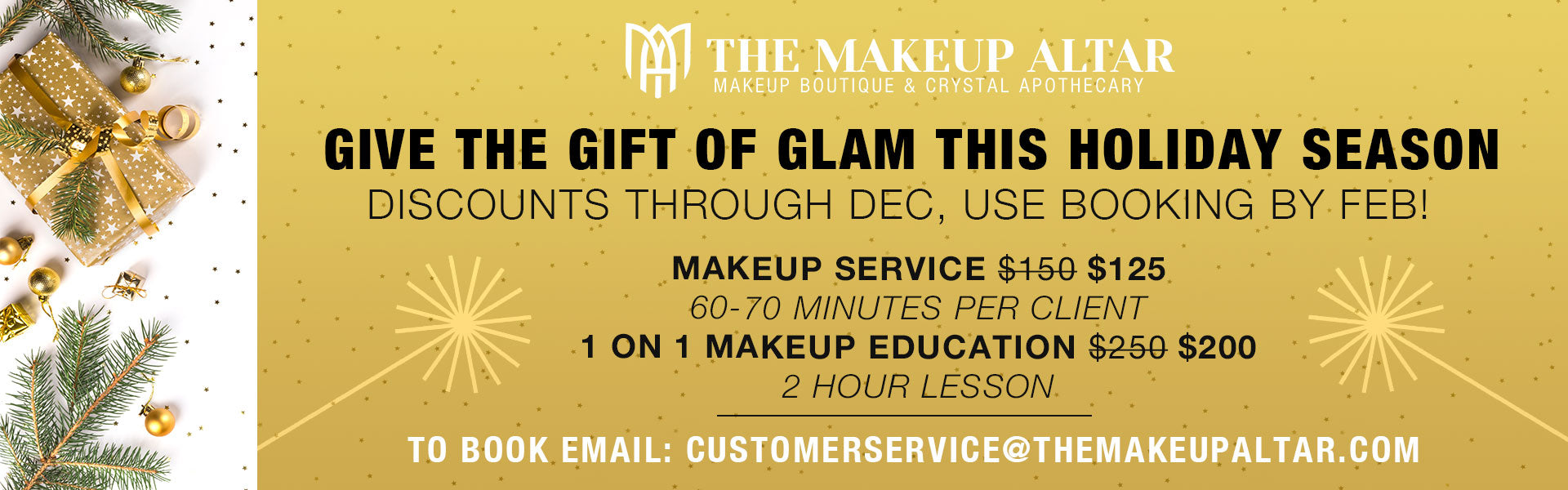 Give the gift of glam desktop banner