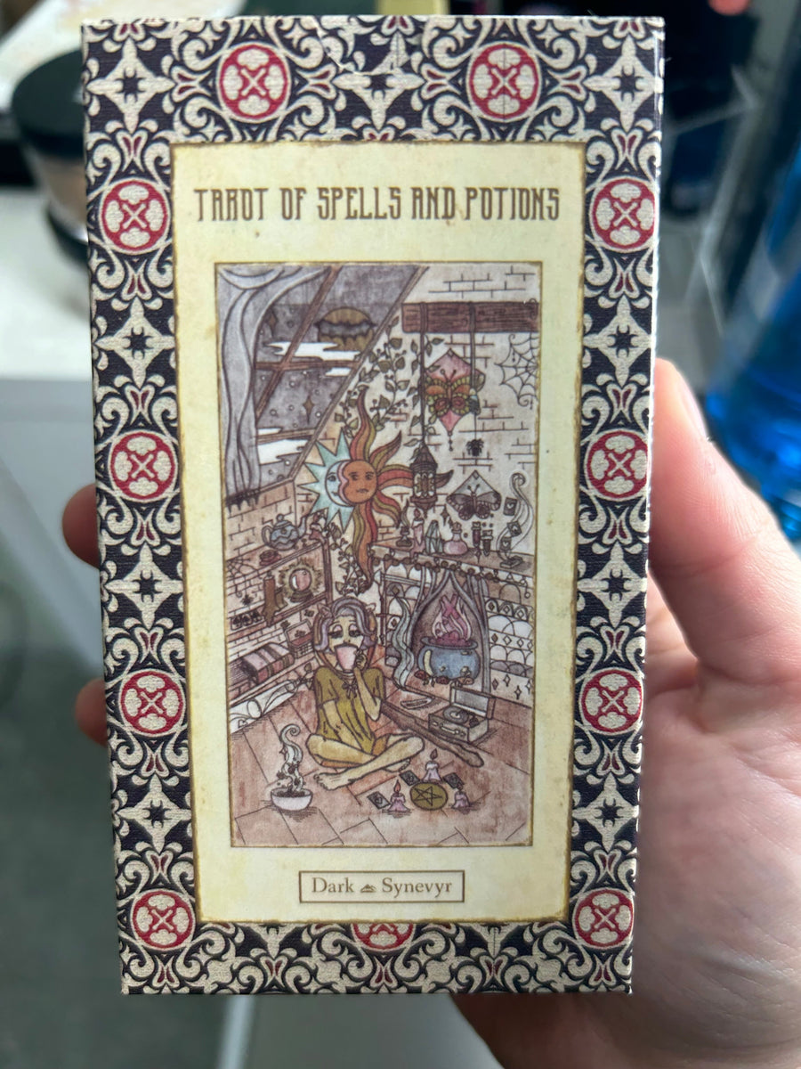 This is the front of the tarot of spells and potions deck