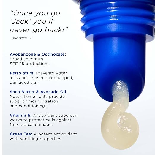 Blue bottle cap with white gel-like substance and product ingredients listed on a light gray background.