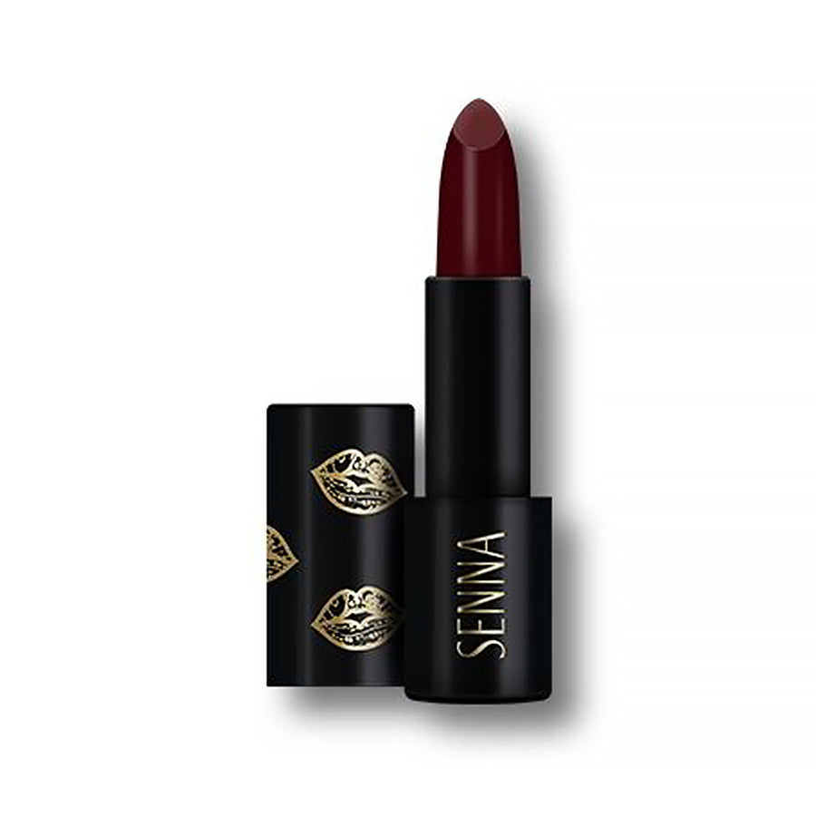 Matte Fixation Lipstick blackrose lipstick open with cap by Senna Cosmetics