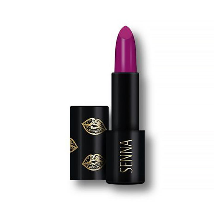 Matte Fixation Lipstick pinkadelic lipstick open with cap by Senna Cosmetics