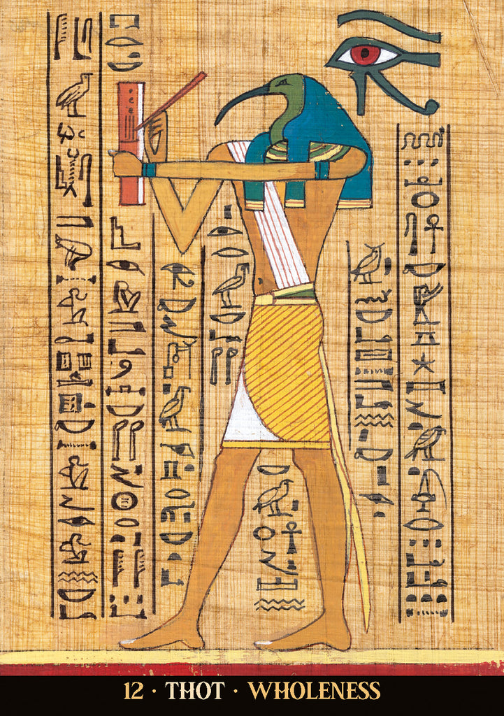 A card inside the Egyptian Gods Oracle Deck