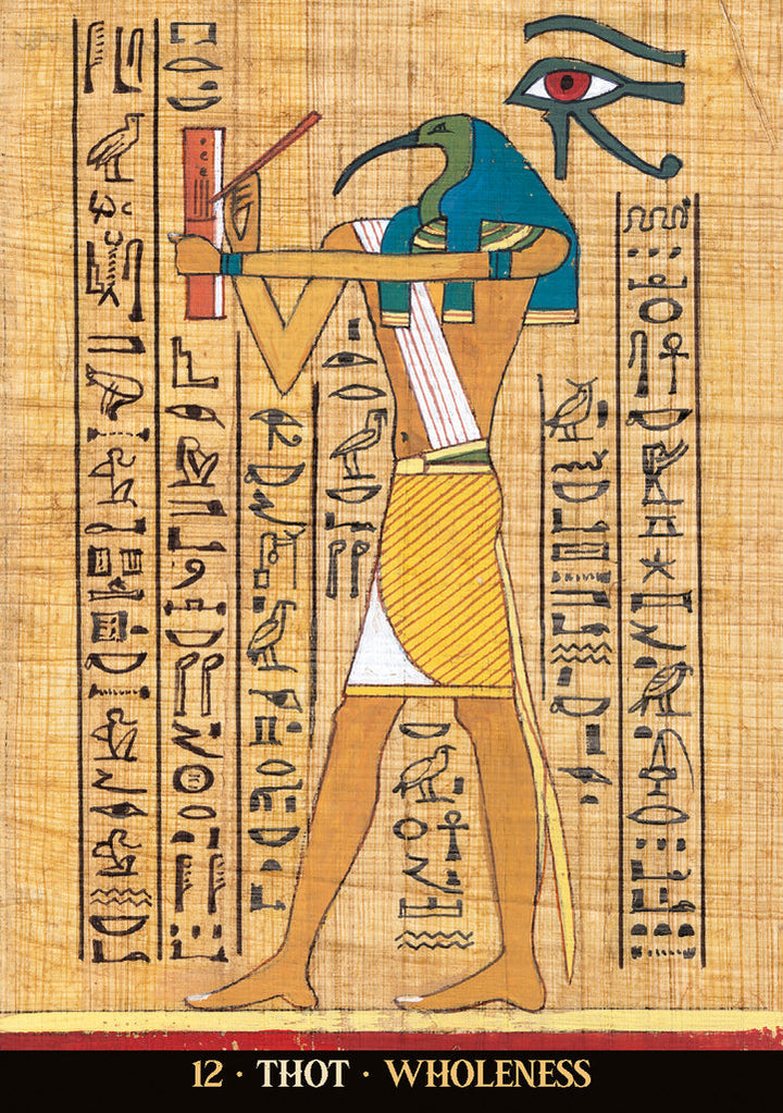 A card inside the Egyptian Gods Oracle Deck