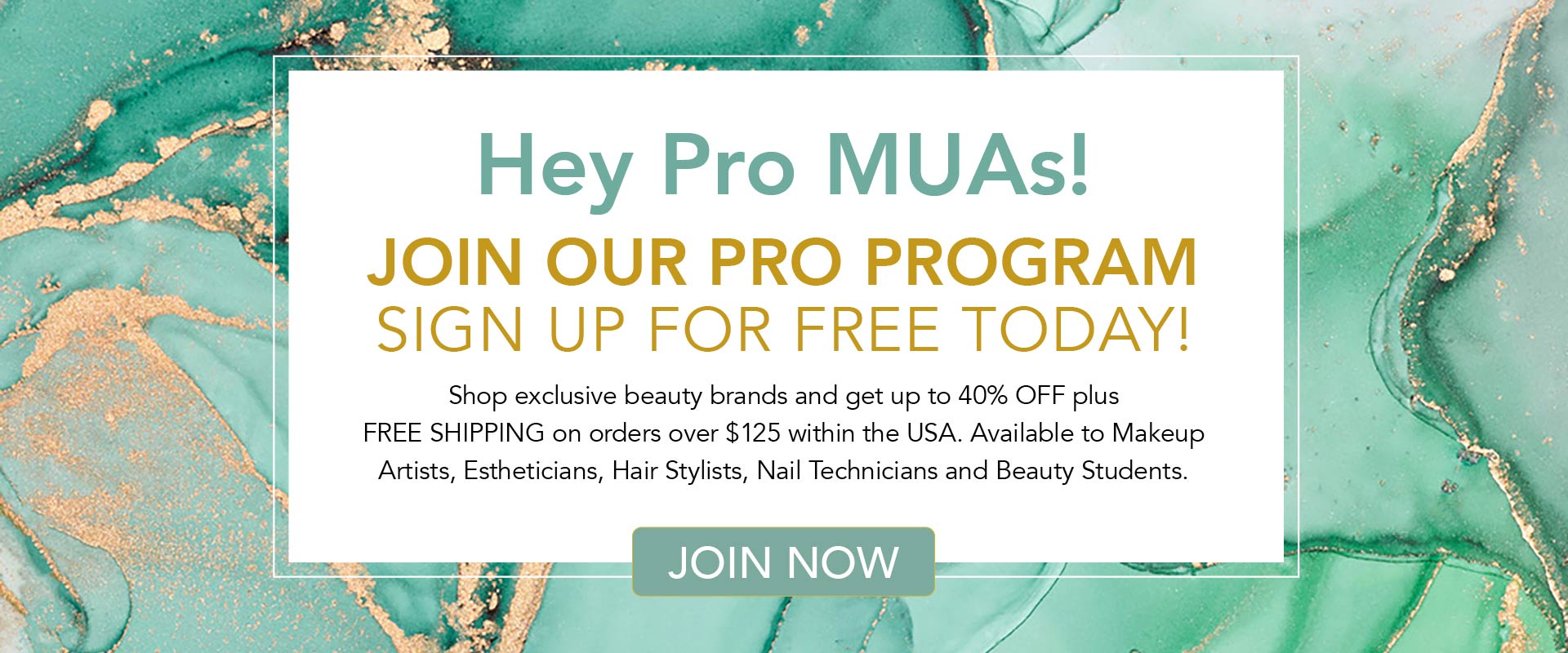 Hey Pro MUas! Join our pro program, sign up for free