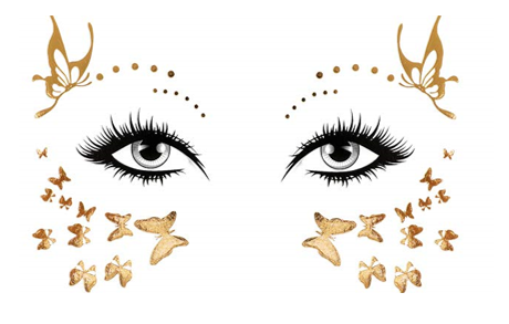 The Makeup Altar Metallic Gold Temporary Face Tattoo