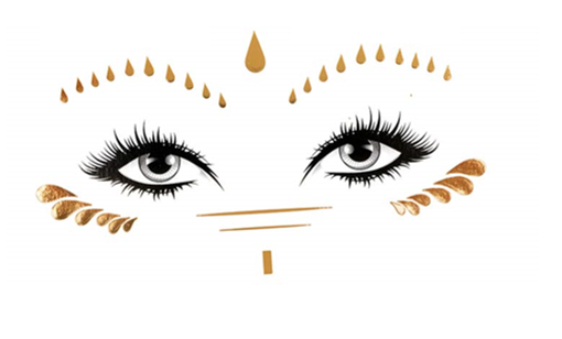 The Makeup Altar Metallic Gold Temporary Face Tattoo