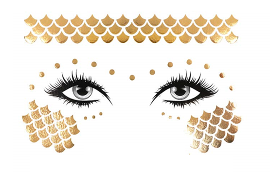 The Makeup Altar Metallic Gold Temporary Face Tattoo