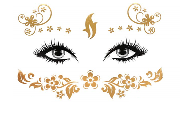 The Makeup Altar Metallic Gold Temporary Face Tattoo