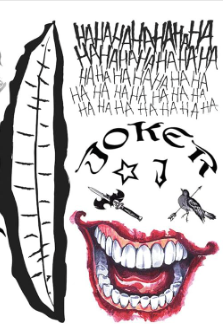 The Makeup Altar Joker Temporary Tattoos 8.2"x5.9" Sheet