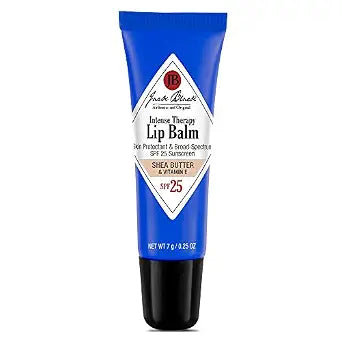 Tube of Jack Black Intense Therapy Lip Balm on a white background