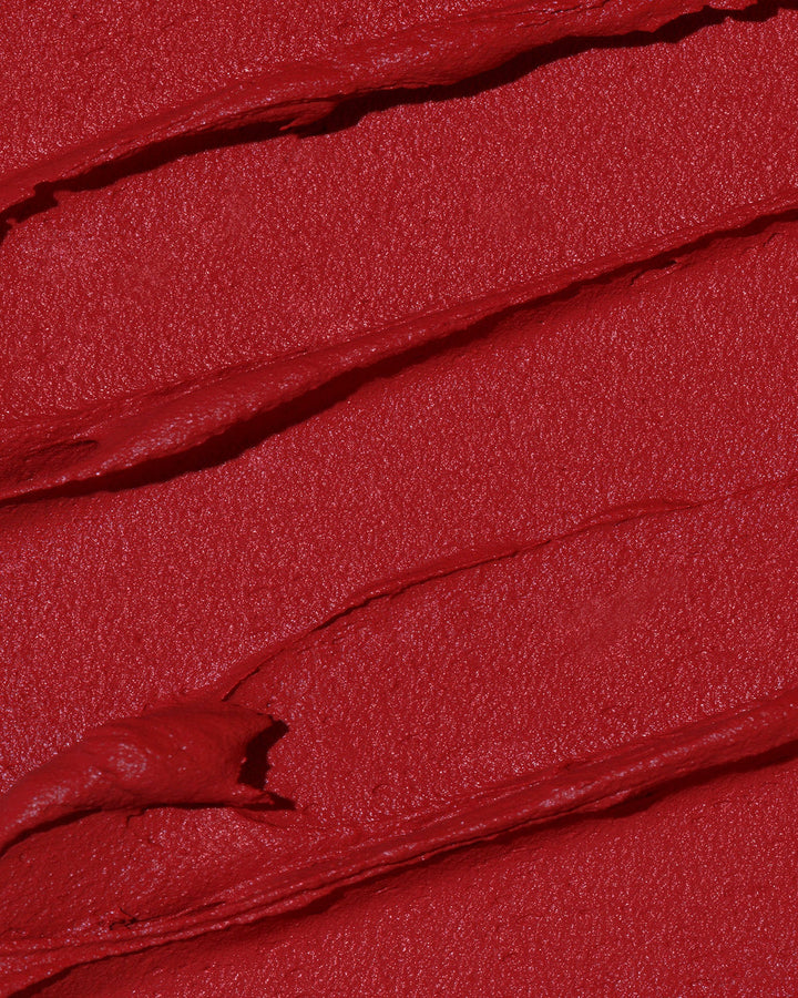 A swatch of the Twin Flame Velvet Mousse Lipstick. This looks so good that you may want a bite.