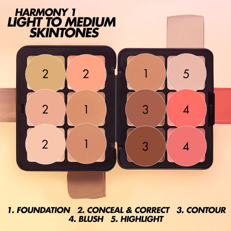 Make Up For Ever HD Skin Face Essentials Palette With Highlighters