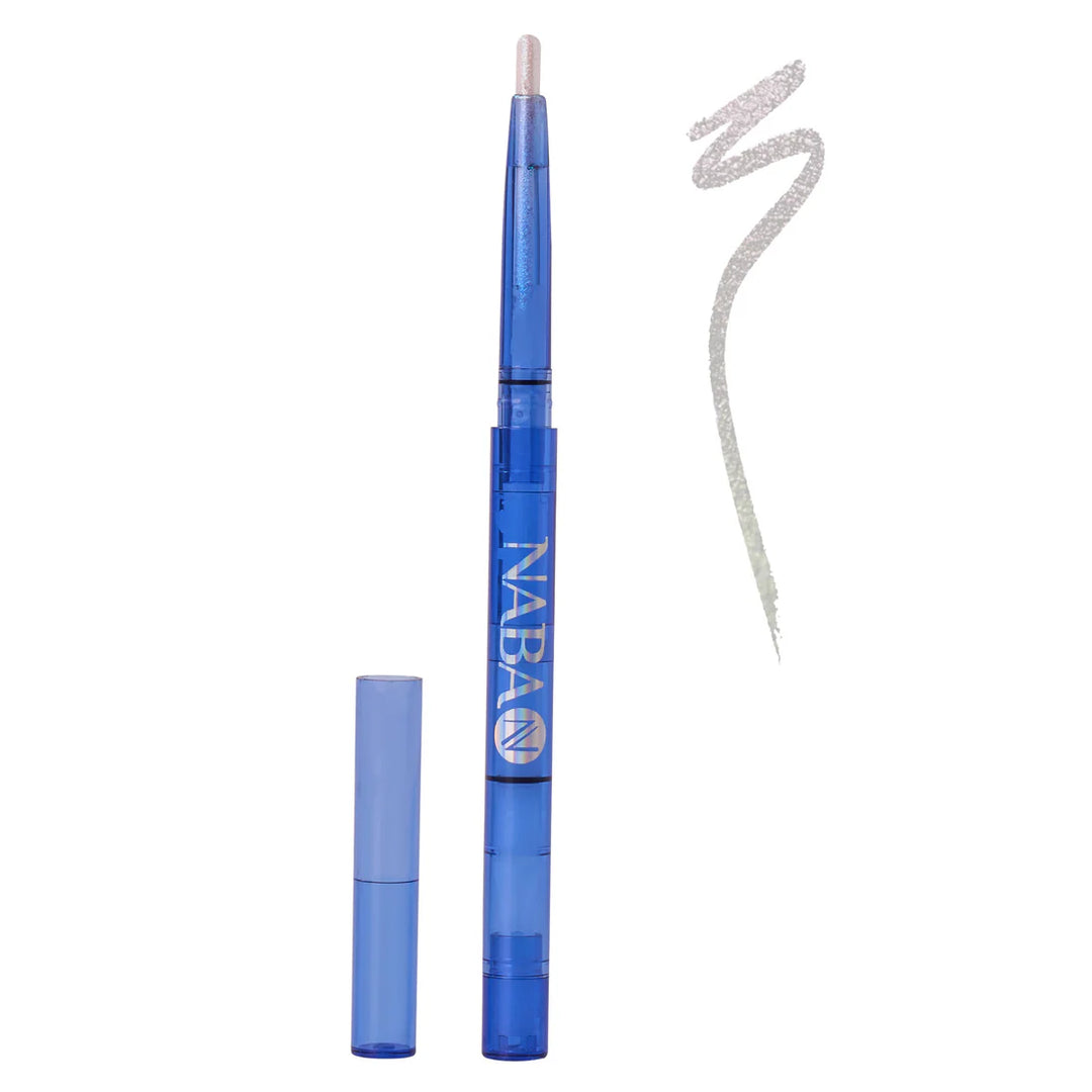 Blue eyeliner pen with cap on a white background