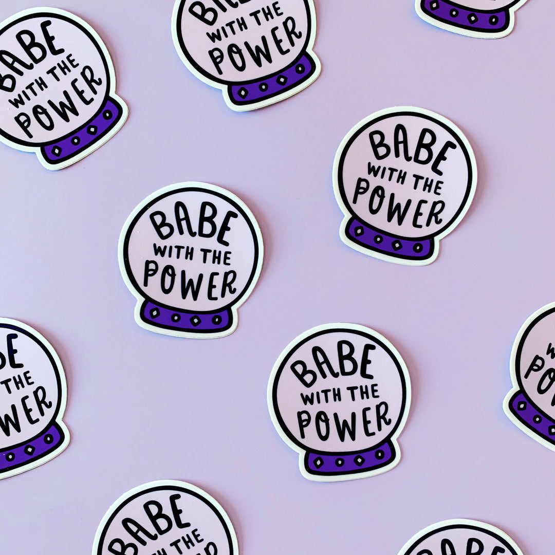 Crystal Ball Babe With The Power Sticker