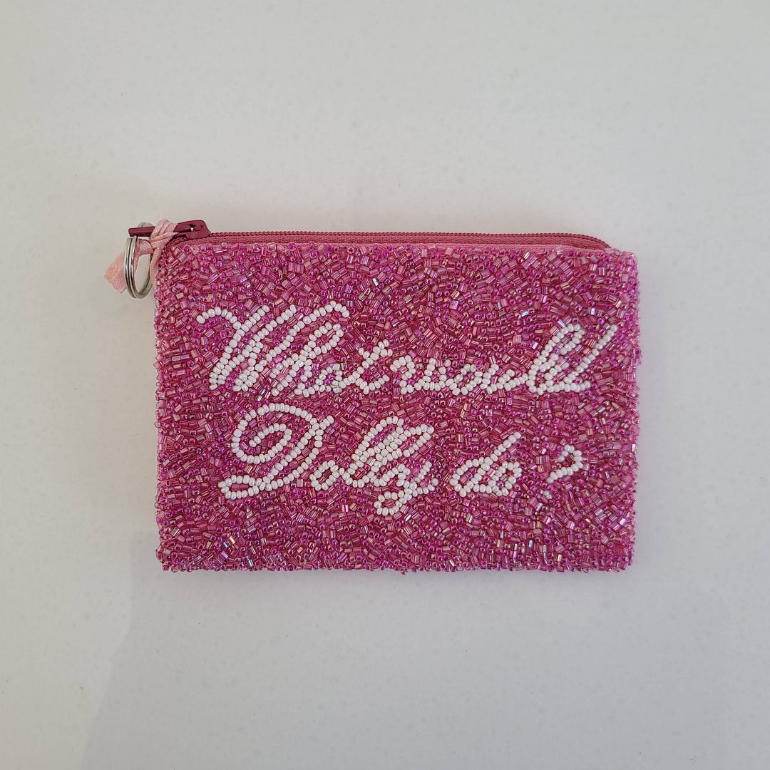 What Would Dolly Do? Hand beaded coin purse