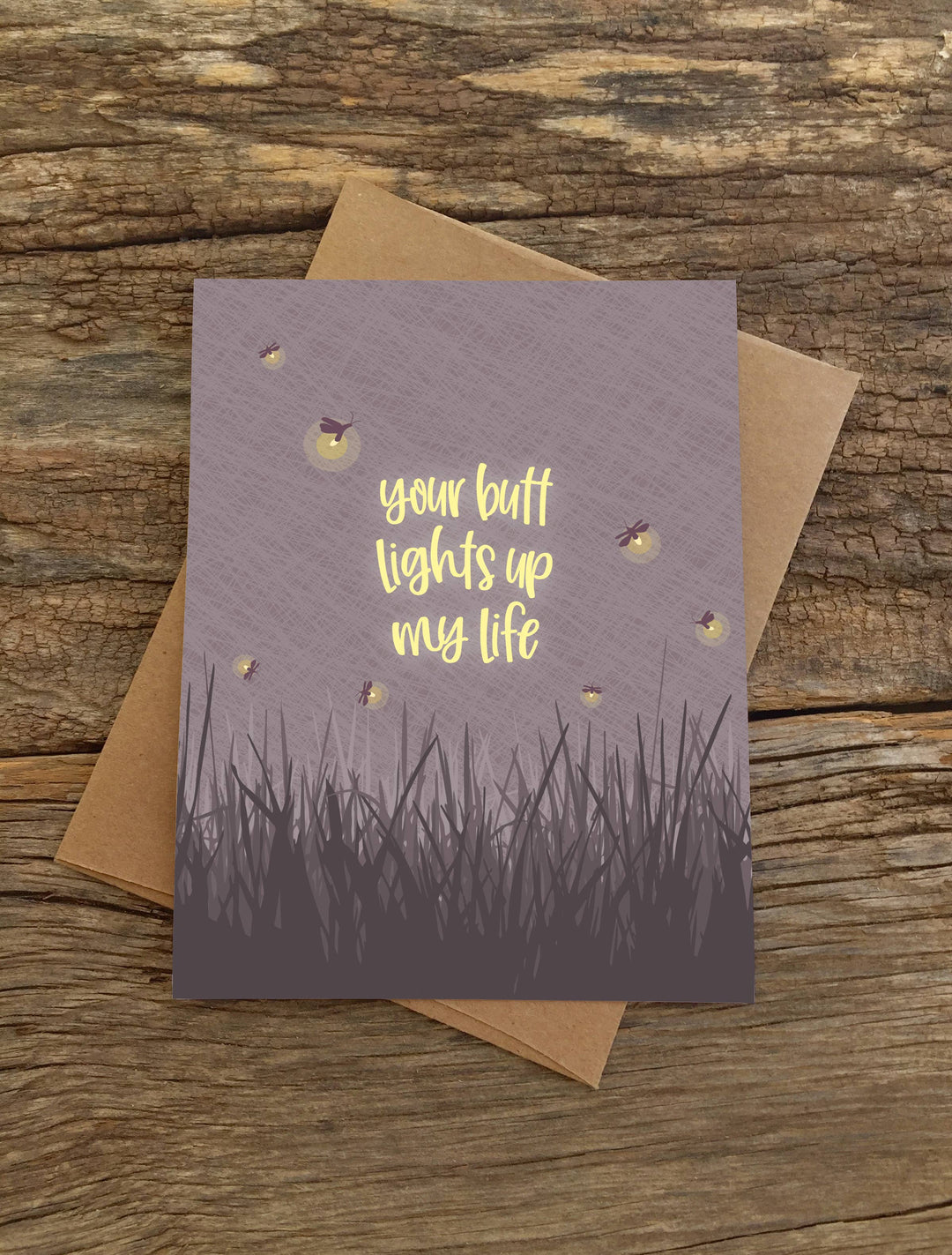 Butt Lights Fireflies Love Card